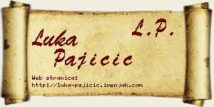 Luka Pajičić vizit kartica